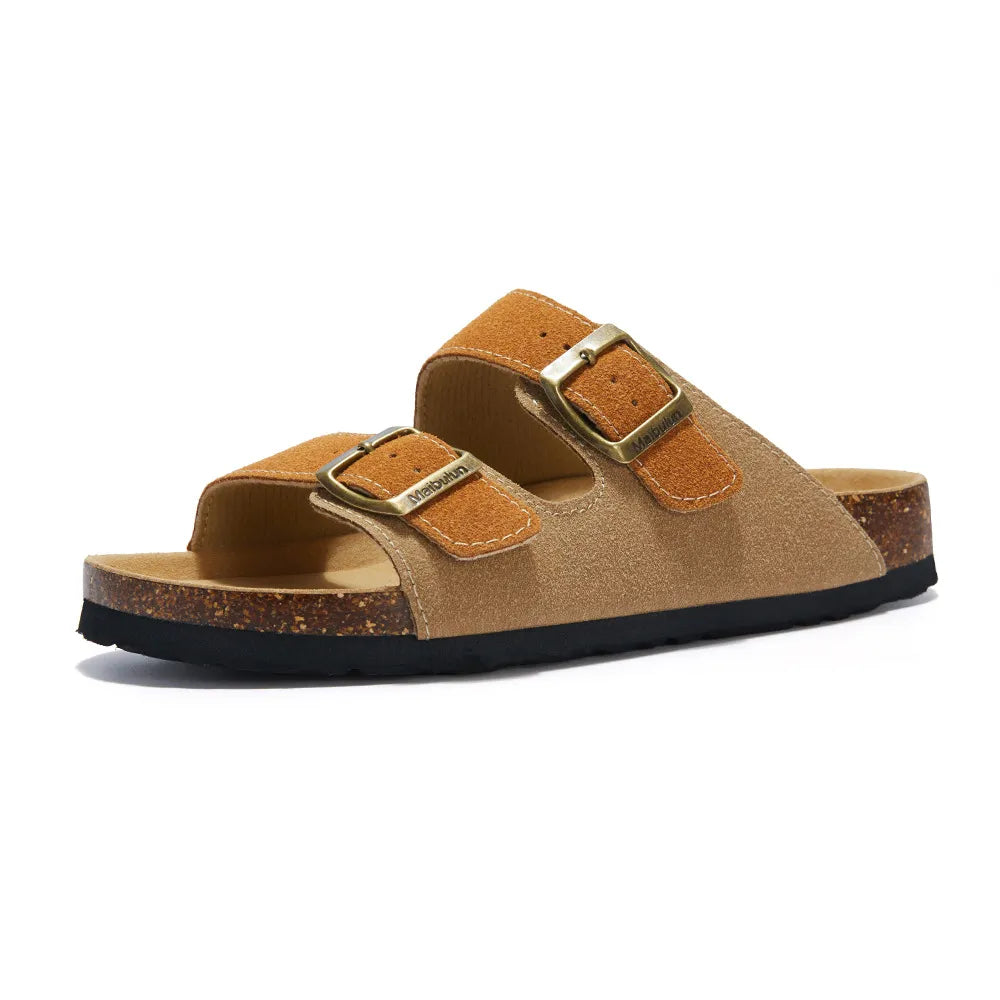 Impetto Maibulun Suede Sandal - Light Brown & Caramel