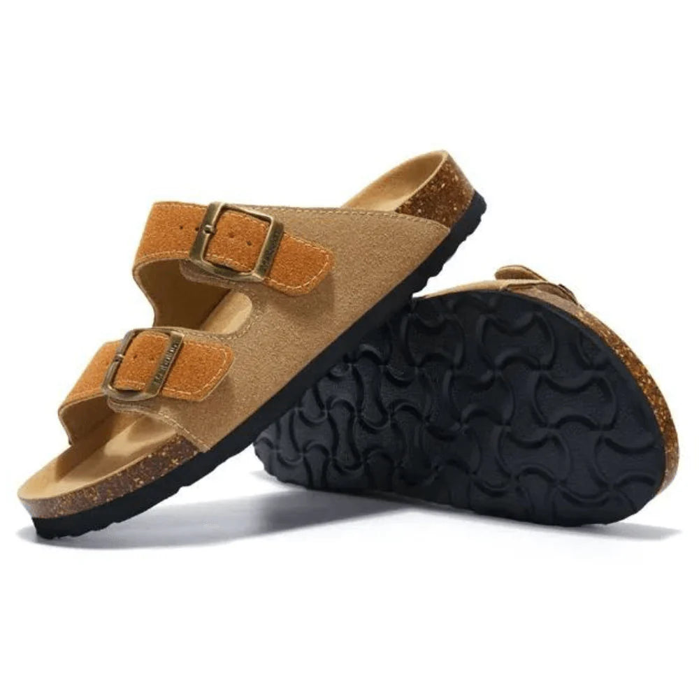 Impetto Maibulun Suede Sandal - Light Brown & Caramel