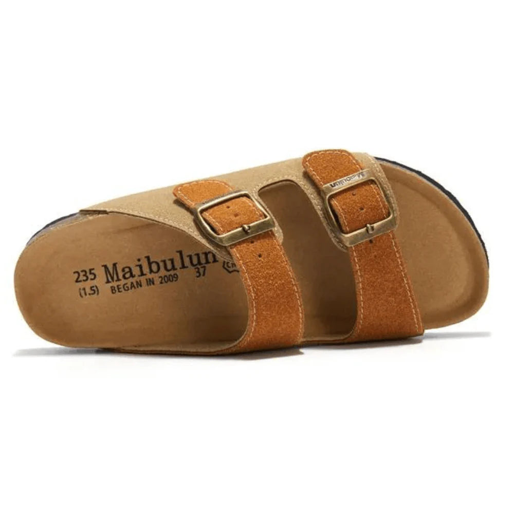 Impetto Maibulun Suede Sandal - Light Brown & Caramel