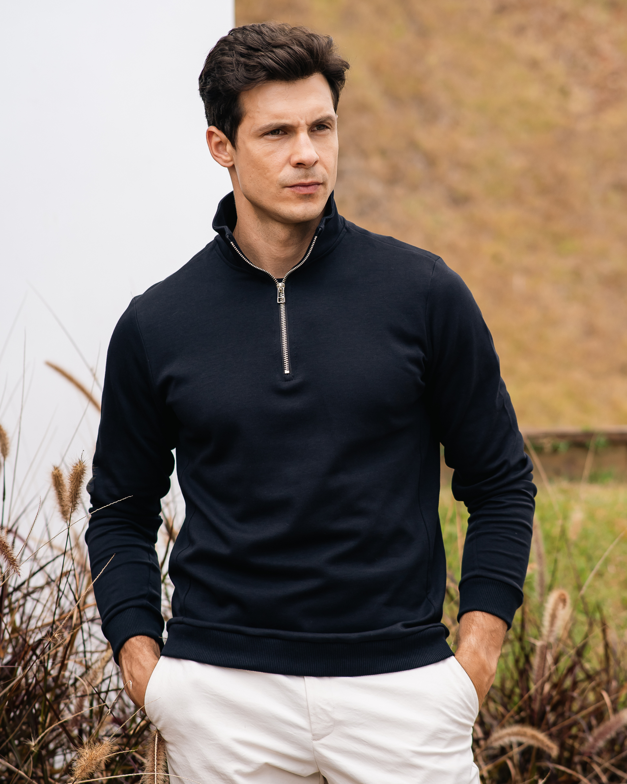 Suéter Zip-Neck