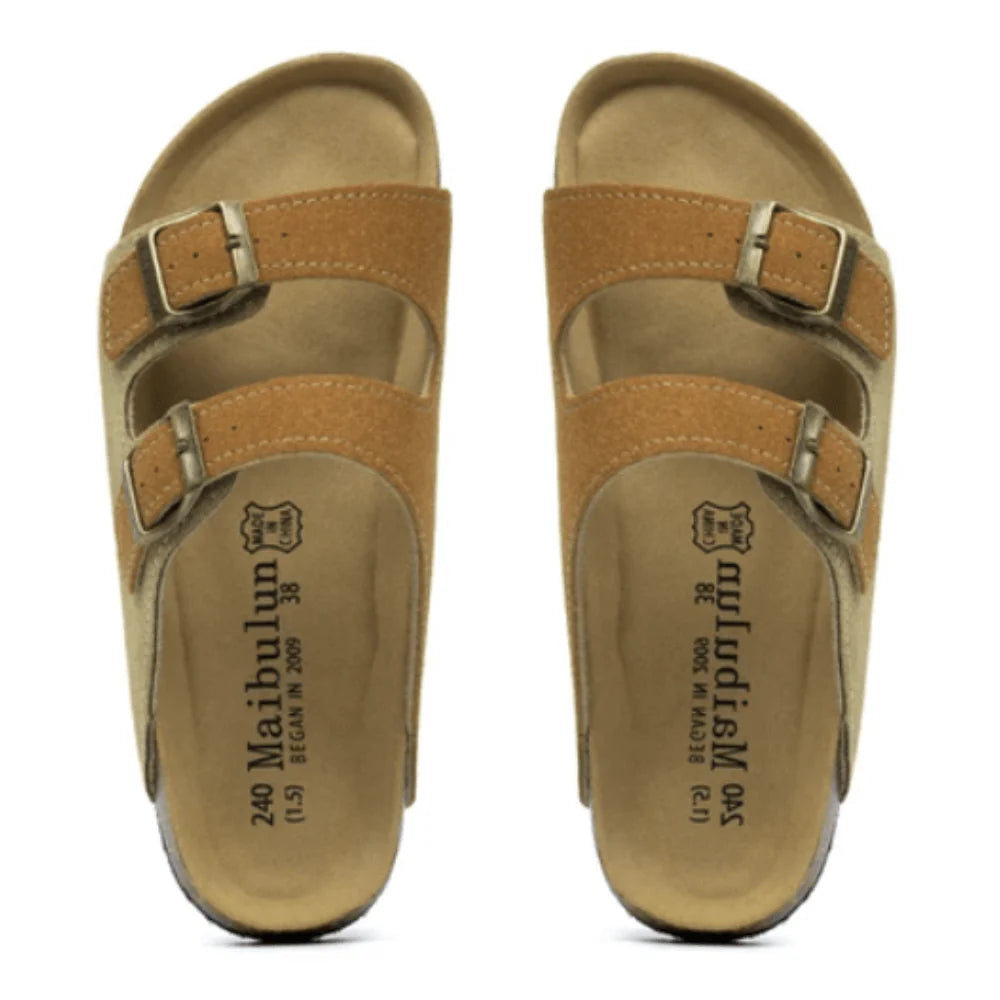 Impetto Maibulun Suede Sandal - Light Brown & Caramel